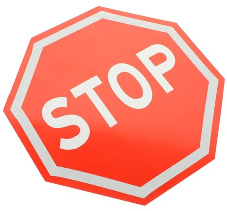 Holibanna Cartello Stop in Riflettente Avvertimento Resistente e Stabile per Strade e Parcheggi