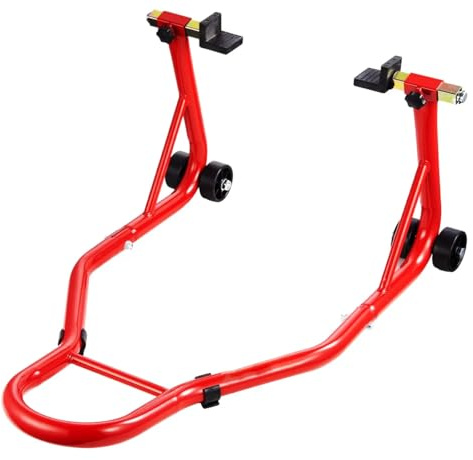 Caballete De Motos Trasero con Agarre a Basculante, hasta 360 Kg | Para todo tipo de motos con doble brazo basculante. Hecho en acero con adaptadores universales.
