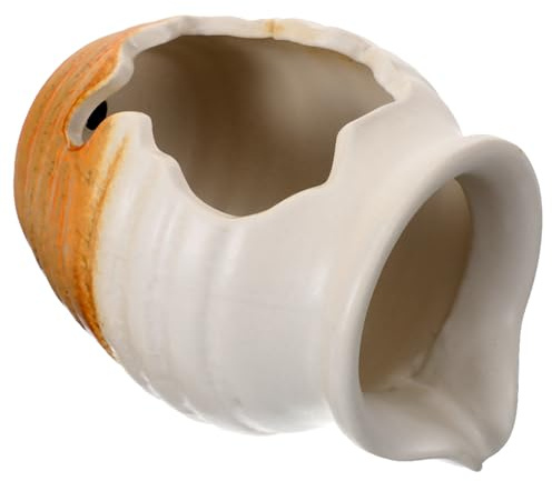 BESPORTBLE Outdoor Garden Fountain Water Feature with White Ceramic Material Ceramic Pot Spitter Decoration and Unique Pot Shape for Beautifully Designed Water Gardens and Ponds