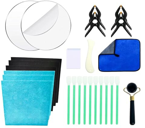 Kit de limpieza para tarjetas coleccionables, 28 piezas, herramienta de cuidado, clasificación y aplanamiento, kit de reparación de tarjetas de comercio – para casa coleccionistas cartera crédito foto