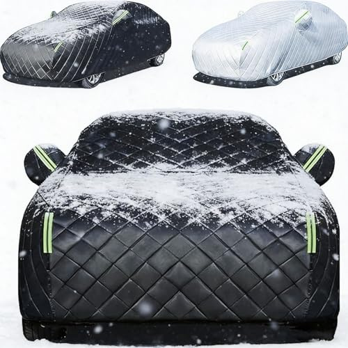 FUNEAER Hagelschutzplane Auto für Hyundai Tucson Hagelschutz Abdeckplane Auto Outdoor Allwetter-Wasserdicht UV-Schutz Winddicht Außen Vollständige Autoabdeckung Dicke Hagelabdeckung(Black)