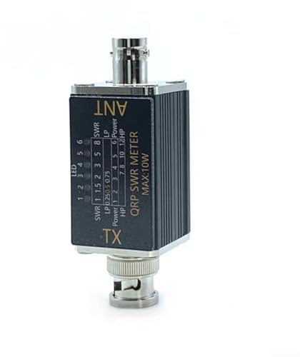 1-30 MHz SWR-mätare 10 W kraftmätare med 6 LED-bakgrundsbelysning för kortvågsradio-signaltestning och amatörfältanvändning