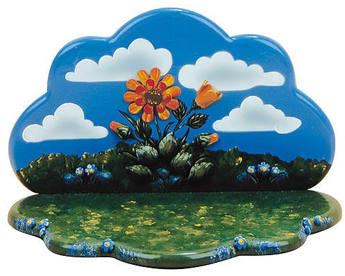 Kleine Figuren & Miniaturen Sommerwiese mit Blumenhimmel - 23x16x15 cm - Hubrig Volkskunst