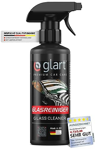 Glart 45GR Car Glass Cleaner Spray - 500ml streak-free window cleaner with beading effect for windshield, mirrors, windows, panes - Interior & exterior car cleaning - Made in Germany