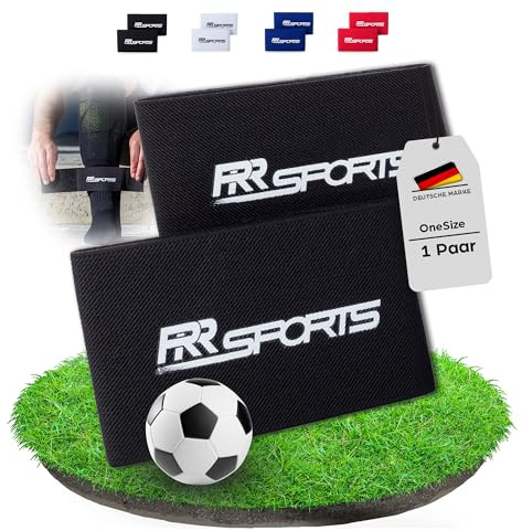 RR Sports - 1 Paar Schienbeinschonerhalter Fußball mit Klettverschluss für Herren, Damen & Kinder