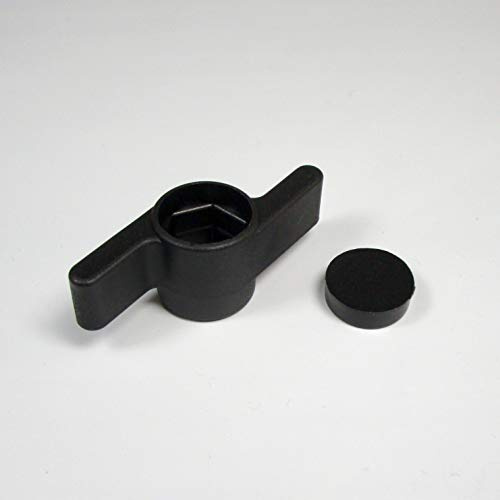 ajile - Flügelgriff aus Kunststoff SCHWARZ mit Kopfdurchmesser Grösse 50 mm - M8 (13 mm Schlüssel) Innenmutter oder Schraube (nicht mitgeliefert) aus Verzinktem Stahl - 10 Stck. - MBP508x10-FBA