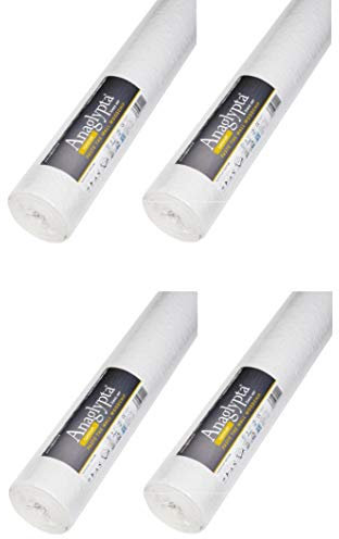 Stax 4 x White Wood Chip Wallpaper