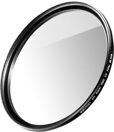 Walimex pro UV-Filter Slim Super DMC 49mm - besonders hochwertiger UV Filter Objektivfilter, Slim nur 2,5 mm,16x Super DMC Vergütung, für Objektivschutz und brilliante Farben, mit Box