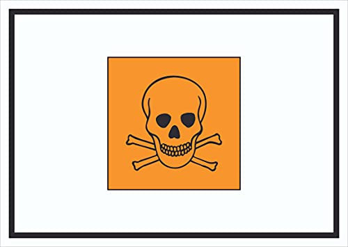 HB-Druck Schild Gefahrensymbol giftig Symbol Totenkopf A1 (594x841mm)