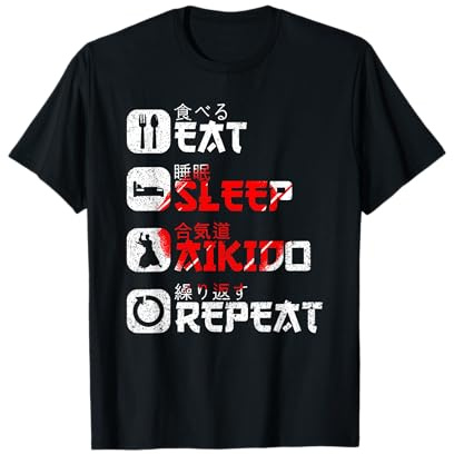 Aikido Aikidoka Japonais Arts Martiaux Budo Ju-Jutsu T-Shirt