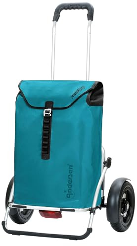 Andersen Shopper Royal Plus aluminium vikbar med luftdäck Ø 25 cm och 49 liters ficka Ortlieb bensin grön