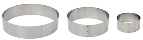 Lot de 3 Cadres à Pâtisserie Ronds 20cm Argent