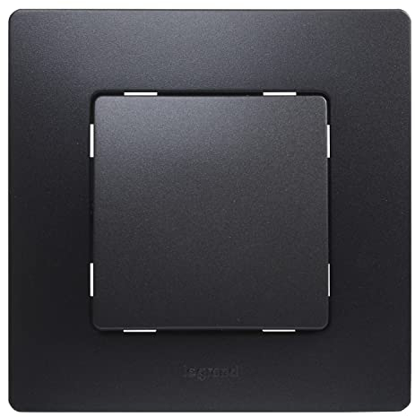 Legrand 396494 NL Commutateur monobloc, noir, individuel