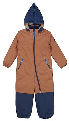 Finkid Turva Ice Kinder Winteroverall mit Abnehmbarer Kapuze und reflektierendem Animal Print