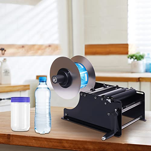 MT-30 Labeling Machine Etikettiermaschine FüR Rund Flasche Dose EtikettiergeräTe Manuelle Flaschenetikettenanwender Runde Dosen Flaschen Etikettierer Bottle Manual Plastic Glass Sticker Label Maker