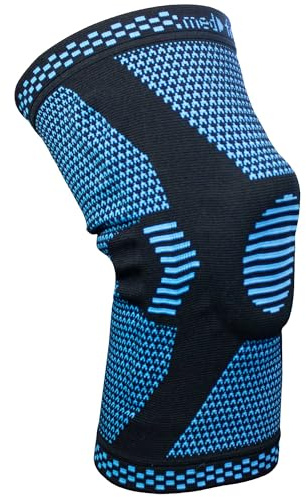 med-fit Professional Knee Support Anti Slip Knee Compression Sleeve with Patella Gel Pads & Side Stabilisers for Arthritis, Knee Pain, Meniscus Tear, ACL, Running, Sports, Joint Pain Relief (XL)