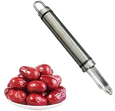 Lnhgh Kirschkernentferner, Kirschentsteiner-Werkzeug - Obstentkerner Gemüseentkerner Edelstahl - Handheld-Longan-Entkerner aus Edelstahl für Litschi, Kirsche, Kochhelfer