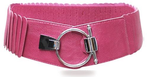 Gloop dammidjebälte elastiskt bälte 8 cm brett höftbälte silverring, ROSA, En Storlek