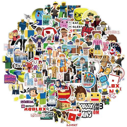 LYLSDSB Roblox Aufkleber 100 Stück Vinyl Wasserdicht Spiele Aufkleber für Laptops, Skateboards, Autos, Stoßstangen, Koffer, Motorräder, Snowboards, Tablets