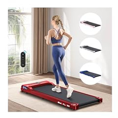BLACK LORD Laufband, elektrisch, Trainingsgerät, 2,2 PS, Fitnessgerät, Walking-Jogging-Trainer für das Fitnessstudio zu Hause, Büro, kommerzielle Serie, Rot