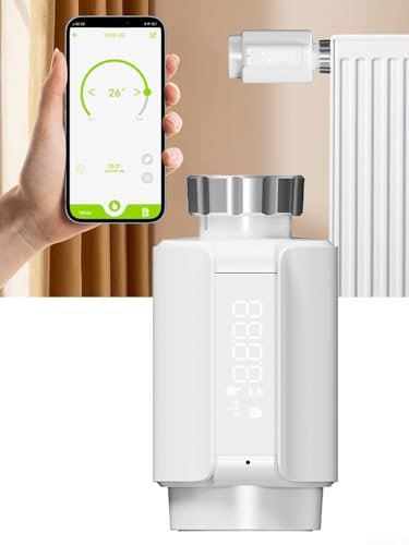 Valvola termostatica per termosifone Smart Wifi, per termostato digitale Zigbee per termosifone Smart Home, regolatore di temperatura programmabile (compatibile con Bluetooth)