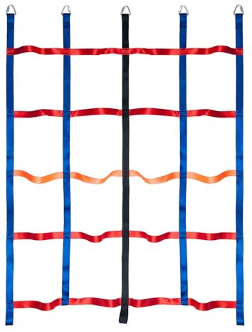 MARKVILLE Climbing Cargo Net, Polyester Climbing Net for Kids, Swingset Accessories, Climbing Rope for Playgrounds, Jungle Gyms, Trees, and Obstacle Course for Outdoor Use (4 Colors)