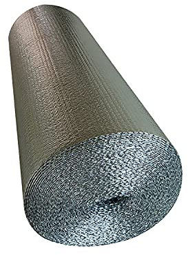 Isolierfolie Dämmfolie Wärmedämmung, Luftpolsterfolie, reflektierende Folie, Isolierung, Wärmebarriere, Dampfsperre, selbstklebend, Energie sparen, 5 mm, doppellagiger Wärmereflektor für Wände, Dachb