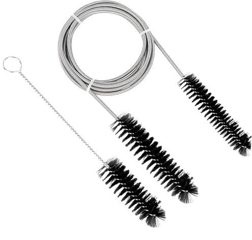 2 Pcs Drain Brush, Long Pipe Cleaners, Drain Cleaning Brush, Pipe Cleaner Brush, 200 CM Double-Ended Drain Pipe Cleaner Brush,Drain Cleaning Tool for Bathroom Shower Kitchen Plug Hole