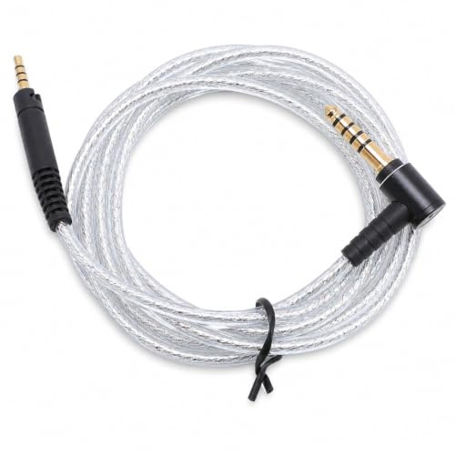 Elprico Cavo Audio per Cuffie HD598 HD599 HD558 HD518 HD569, Cavo per Cuffie con Tappa Bilanciata da 2,5 Mm a 4,4 Mm, Cavo di Aggiornamento del Filo Placcato in Argento con Meccanismo