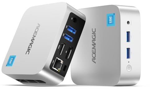 ACEMAGICIAN Mini PC V1 (M.2) Twin Lake N150(Bis zu 3.6GHz), 16GB DDR4 1TB M.2 2280 SSD Micro Desktop Computer Support Dual HDMI+DP,USB3.2