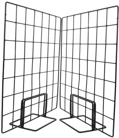 Cabilock 2 Stück Schwarze Wandgitterpaneele aus Eisen Quadratische Multifunktionale Fotoanzeige Gitterwand mit Modernem Minimalistischen Design für Wanddekoration zu Hause