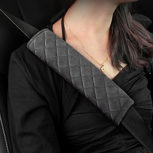 HFFTYU 2 Pezzi Auto Imbottiture Cinture Sicurezza, per Ford Focus EcoSport Kuga Mondeo Fiesta Puma ST-Line Protezione Cintura Sicurezza Morbida Confortevole Interni Accessor,B