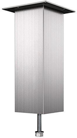 Bar-Konsole JUMBO gerade | 80x80 mm | Edelstahl Effekt | Höhe: 230 mm | 1 Stück