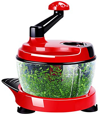 2L Kitchen Manual Food Processor Blender Potato Masher Ricer Self-standing Crusher Meat Mincer Grinder Hand Vegetable Mixer Cutter