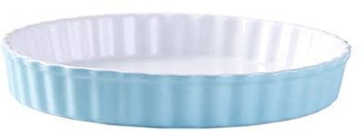 ZHANGXIAO Teglia Ceramica Padella Liscio Ciotola Utensili da Cucina per Forno, Pane, Torta, Torta, Pizza, Lavabile in Lavastoviglie (Colore : Blu)
