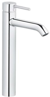 KLUDI BOZZ Waschschüsselarmatur (382860576), Einhandmischer hoch 240 mm für Waschschalen, Wasserhahn Bad, Chrom, 1-Loch Montage, 5 l/min, Keramik-Kartusche