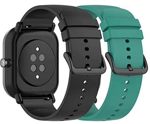 CyuCyu Armband Kompatibel mit Amazfit GTS/GTS 2/GTS 2 Mini/GTS 2e/GTS 3/Bip U Pro/Bip U/Bip S/Bip Lite/Bip S Lite/GTR 42MM, 20mm Sport Silikonarmband Ersatzarmband Uhrenarmband