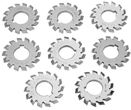 Zahnradfräser, M1.5 20 ° 5 Mm 6 Mm Zahnradschneider Hochgeschwindigkeitsstahl-Schneidwerkzeug Industriebedarf 8 Stück Zum Fräsen von Zahnrädern, Vierkantfräsern