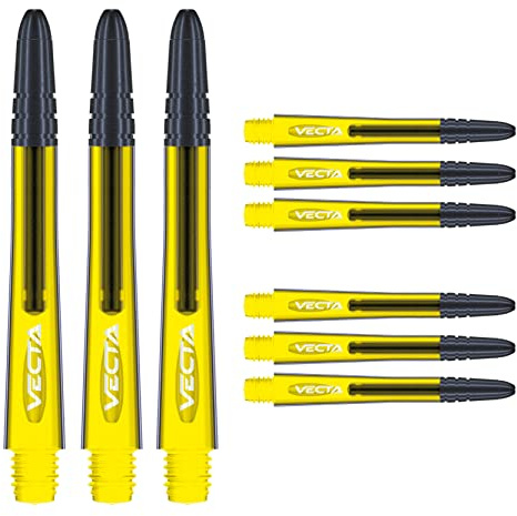 WINMAU Vecta Dartschäfte - 3 Sets pro Packung (insgesamt 9 Schäfte)