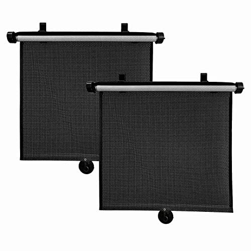 Aflytep 2 pezzi 40 x 45 cm protezione solare auto retrattile parasole lato parasole copertura auto parasole per finestra copertura