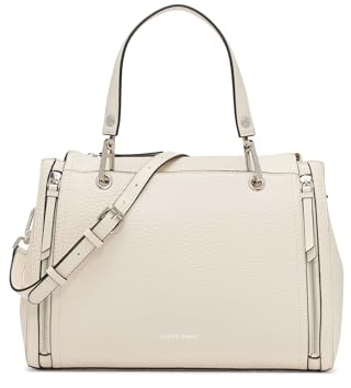 Calvin Klein Damen Bubble Lamb Organization Reyna Novelty Satchel, Core Cherub White
