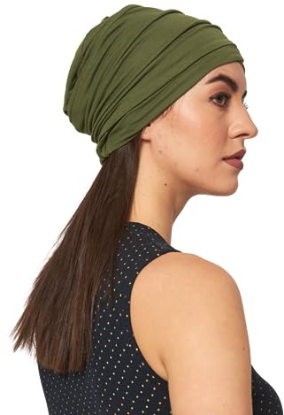 SAKUCHI Damen Chemo Bambus Slouchy Snood Beanie Turban Kopfbedeckung Hut für Krebspatienten Haarausfall