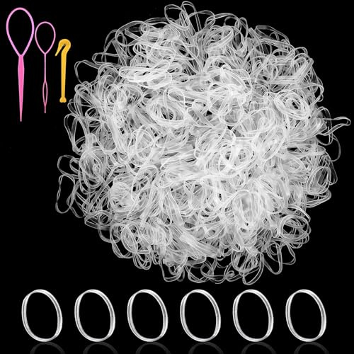 1000 Stück Kleine Elastische Haargummis Mädchen 3 Stück Flechthilfe Haare