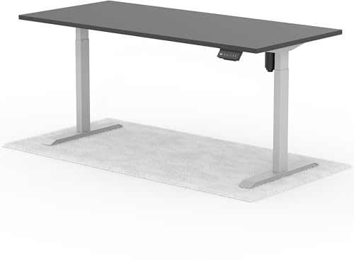 Standable ECO Höhenverstellbarer Schreibtisch 180 x 80 cm I elektrischer Office Table mit 3 Speicherstufen I Schreibtisch höheneinstellbar 70-115 cm I Büro-Tisch mit 1,8 cm Dicke