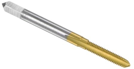 QUARKZMAN Taraud Métrique M3.5 x 0.6mm H2 Revêtu de Titane (Ti-Coated) en Acier Rapide à 3 Rainures Droites pour le Filetage de Vis, Outil de Réparation pour Machiniste et Bricolage