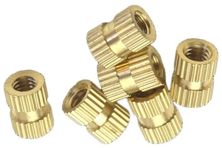 5/10/50/100 Stück M6 M8 Messing Gewindeeinsätze Muttern Kupferspritzguss Kunststoff Rändelmutter Verschiedene Größen (Color : 5, Size : M6 x 6 x 8mm)