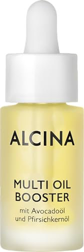 ALCINA Multi Oil Booster - 1 x 15 ml - Für ein weiches, geschmeidiges Hautgefühl - Konzentriertres Gesichtsserum mit Avocadoöl & Pfirsichkernöl