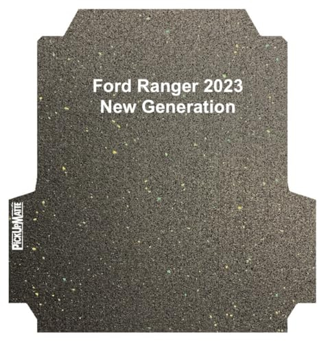 PIQUP PICKUPMATTE – Antirutschmatte für Ford Ranger, Doppelkabine, Kunststoffwanne-Laderaumwanne, ab 2023 New Generation, 6mm - Wannenform 1 Ausbuchtung – 6 mm – passgenauer Ladeflächenschutz