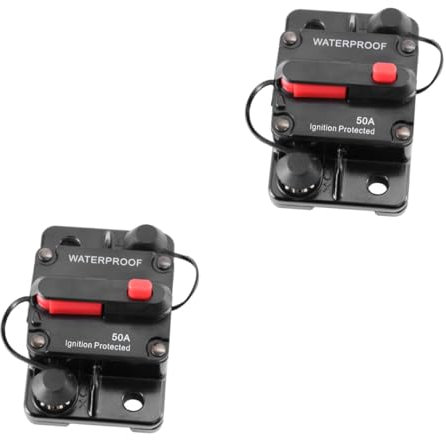 ULTECHNOVO 2 Stück 50 A Mit Manuellem Reset Hoher Doppelschalter Für Elektrische Geräte