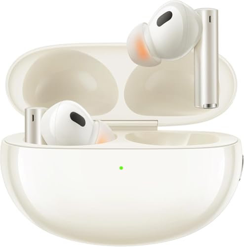 realme Buds Air 5 Pro True Wireless Earbuds, cancelación Activa de Ruido de 50 dB, 40 Horas de reproducción, Controladores duales, Dynamic Bass Boost, 6 micrófonos para Llamadas claras, Alba Beige